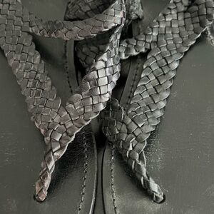 Black Braided Sandals barely worn perfect condition
